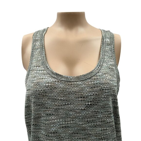 Athleta Ultimate Scoop Mesh‎ Tank Top Workout Gym Spacedye Mesh Olive Women S - Picture 10 of 10